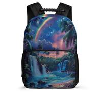 TPISLI Cartable Scolaire Motif Paysage pour Garçons 5-10 Ans, Sac à Dos Beau Sac d'École, Backpack, Léger Durable, Poches Latérales, Voyage Quotidien