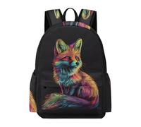 TPISLI Cartable Scolaire Motif Renard Fille Garçon 7-11 Ans Sac à Dos Imprimé Animal CE2 CM1 Sac d'École Durable Grand Format pour Cours Voyage Loisirs, Book Bag Rentrée Scolaire et Cadeau