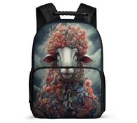TPISLI Cartable Scolaire Mouton Design pour Garçons Cours Primaire Sac Collège Animal 7-11 Ans Backpack, Poignée Solide Dos Rembourré Cadeau de Rentrée