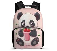 TPISLI Cartable Scolaire Panda pour Garçons Filles CE1 CE2 Sac à Dos Kawaii Animal 5-10 Ans Backpack, Poignée Solide Détails en Feutre Rentrée Scolaire