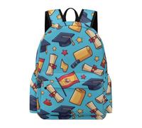 TPISLI Cartable Scolaire Remise de Diplôme Élèves CE1 Sac Scolaire Drapeau Espagne Garçons CE2 CM2 Backpack Durable À la Mode, Loisirs Usage Quotidien Randonnée Sorties Loisirs