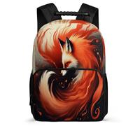 TPISLI Cartable Scolaire Renard Design Enfants 5-10 Ans Cartable Animal Thème pour Filles CE2 CM1 Bookbag, Tissu 1680D Poches Latérales Promenade Randonnée