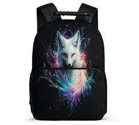 TPISLI Cartable Scolaire Renard Imprimé pour Garçons 6-11 Ans Cartable Animal Design CP CE1 Backpack, Détails en Feutre Poches Latérales Promenade Randonnée