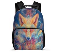 TPISLI Cartable Scolaire Renard Imprimé pour Garçons 6-11 Ans Sac d'École Animal CE1 CE2 School Bag, Poignée Solide Poches Latérales Cadeau de Rentrée