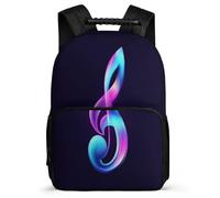 TPISLI Cartable Scolaire Singer Music Lover pour Garçons Filles CP CE1 Sac d'École Musical Symbols 7-12 Ans School Bag, Poignée Solide Léger Durable Loisirs Sorties