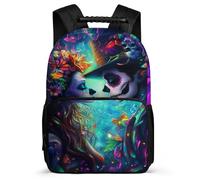 TPISLI Cartable Scolaire Squelette Enfants 7-12 Ans Sac d'École Crâne Thème pour Garçons Filles Cours Primaire Bookbag, Dos Rembourré Poches Latérales Cadeau Anniversaire