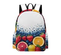 TPISLI Cartable Scolaire Thème Fruits Élèves CE1 Sac d'École Coloré Enfants CM2 11 Ans Daypack Léger Durable Promenade Randonnée Promenade Usage Quotidien École Voyage