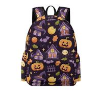 TPISLI Cartable Scolaire Thème Halloween Enfants 7-11 Ans Sac Chauve-souris Garçons CE2 CM2 Sac Scolaire Imperméable Grand, Voyage Loisirs Promenade Sorties Loisirs