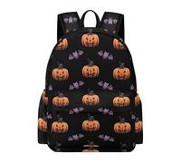 TPISLI Cartable Thème Halloween Chauve-souris Enfants CP CM1 Sac Thème Halloween Ado CM2 11 Ans Daypack Durable À la Mode Cadeau de Rentrée Voyage Sorties Loisirs Randonnée