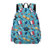 TPISLI Cartable Thème Remise de Diplôme Garçon 7 Ans Cartable Scolaire Drapeau France Élèves 9-13 Ans Bookbag Durable Imperméable Cadeau de Rentrée Voyage Usage Quotidien Promenade