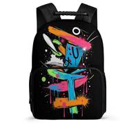 TPISLI Cartable Trend Graffiti Motif Enfants 7-11 Ans Sac à Dos Colourful pour Garçon Fille CP CE1 Bookbag, Léger Durable Détails en Feutre Promenade Randonnée