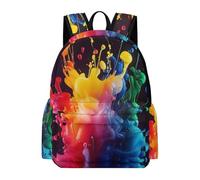 TPISLI Cartable Watercolour Garçon Fille 8-12 Ans Sac à Dos Style Art Ado 9 Ans Daypack Léger Scolaire Loisirs Usage Quotidien Randonnée École Voyage Sorties Loisirs