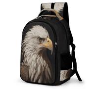 TPISLI Sac À Dos Aigle à Tête Blanche Enfants Scolaire Cartable Animals Mignon Backpack Unisexe Unique Avec Sangle De Garçon Et Fille Ados Backpack Voyage Bag