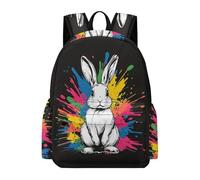 TPISLI Sac à Dos Animal Lapin Garçon Fille 7-10 Ans Cartable Motif Lapin Primaire Sac d'École Durable À la Mode pour École Voyage Loisirs, Backpack Usage Quotidien et Sorties