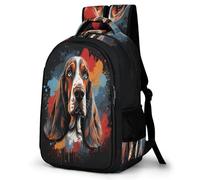 TPISLI Sac À Dos Basset Hound Spacieux Avec Beaucoup De Place Pour Les Adolescentes Et Garçons Animal Chien Sac D’école Léger Pour Les Enfants