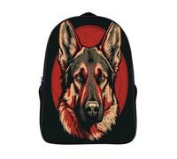 TPISLI Sac À Dos Berger Allemand Adolescent Casual Bookbag Sac À Dos Animal Chien Enfant Léger De Grande Capacité Sac À Dos Voituretable Portable Sac À Dos Pour Le Voyage