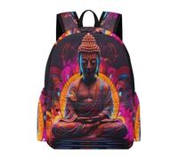 TPISLI Sac à Dos Bouddha Design CP CE1 Élève Garçon Sac d'École Bouddhisme 7 Ans Élève Fille Cartable Scolaire Grand Durable pour Voyage Cours et Cadeau d'Anniversaire Usage Quotidien