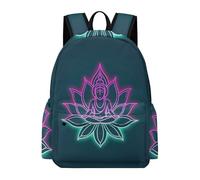 TPISLI Sac à Dos Bouddha Lotus Collège 6e Garçons Cartable Bouddhisme 12 Ans Filles Sac d'École Imperméable Grand pour Rentrée Scolaire Loisirs et Sorties Usage Quotidien, Backpack