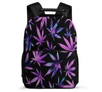 TPISLI Sac à Dos Canna euilles École Primaire pour Fille Garçon Sac à Dos Plante Imprimé 7-11 Ans School Bag, Détails en Feutre Poches Latérales Loisirs Sorties