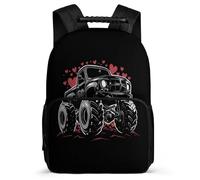 TPISLI Sac à Dos Car Design pour Filles Garçons 7-12 Ans Sac Collège Love Cœur Motif École Primaire School Bag, Poignée Solide Dos Rembourré Rentrée Scolaire