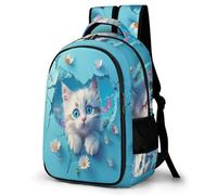 TPISLI Sac À Dos Chat 3D Spacieux Avec Beaucoup De Place Pour Les Adolescentes Et Garçons Animal Sac D’école Léger Pour Les Enfants