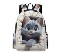 TPISLI Sac À Dos Chat D'école Pour Garçons Et Filles - Sac À Dos Pour Adolescent Enfants - Sac À Dos Chaton 3D De Scolaire Lycée Voyage