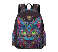TPISLI Sac À Dos Chat Design Scolaire Collège Fille 9-16 Ans Léger Voituretable Animal Chaton Imprimé Garçon Primaire CE2 CM1 CM2 Sac D'école Ado Pour École, Voyage, Noël, Rentrée