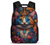 TPISLI Sac à Dos Chat Enfants 7-12 Ans Sac à Dos Animal Chaton pour Fille Garçon CE1 CE2 Daypack, Poches Latérales Poignée Solide Voyage Quotidien