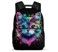 TPISLI Sac à Dos Chaton Coloré École Primaire pour Enfants, Cartable Design Animal Chat Sac Scolaire Enfants, School Bag, Promenade Randonnée, Usage Quotidien, Cadeau