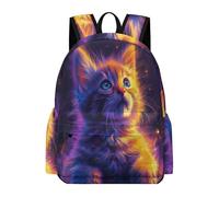 TPISLI Sac À Dos Chaton Imprimé Pour Filles 8 À 15 Ans, Grande Capacité Voituretable Animal Chat Motif Garcon Pour École Primaire College, Léger Sacs Scolaire La Mode Et Décontracté