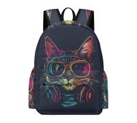TPISLI Sac À Dos Chaton Pour Garçons - Sac À Dos Scolaire De Motif de Chat Cartable Pour Enfants Garçons Filles Adolescents Maternelle Primaire