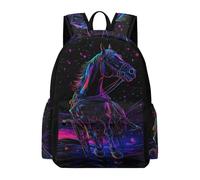 TPISLI Sac à Dos Cheval Garçon Fille 7-11 Ans Cartable Cheval Animal Primaire CE1 CE2 Grand Format Léger Durable pour École Rentrée Scolaire Voyage et Usage Quotidien
