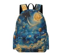 TPISLI Sac à Dos Ciel Étoilé CP CE1 Élève Garçon Sac d'École Étoiles et Nuages 7 Ans Élève Fille Cartable Scolaire Grand Durable pour Voyage Cours et Cadeau d'Anniversaire Usage Quotidien