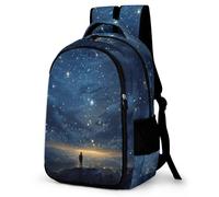 TPISLI Sac À Dos Ciel Étoilé Enfants Scolaire Cartable Landscape Mignon Backpack Unisexe Unique Avec Sangle De Garçon Et Fille Ados Backpack Voyage Bag