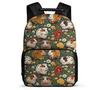 TPISLI Sac à Dos Cochon d'Inde pour Garçons 7-12 Ans, Cartable Mignon Néerlandais Cochon Sac d'École Enfants, Backpack, Promenade Randonnée, Usage Quotidien, Cadeau