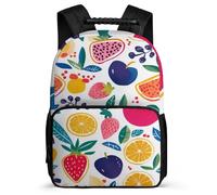 TPISLI Sac à Dos Coloré Fruits pour Élèves 6-11 Ans, Cartable Motif Fruit Sac d'École Enfants, Daypack, Promenade Randonnée, Usage Quotidien, Cadeau