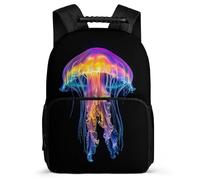 TPISLI Sac à Dos Coloré Méduse pour Élèves 6-11 Ans, Cartable Vie Marine Sac d'École Enfants, Daypack, Promenade Randonnée, Usage Quotidien, Cadeau