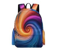 TPISLI Sac à Dos Coloré Tourbillons Filles Cartable Visuel Vertige Garçons 13 Ans Collège 6e Sac d'École Grand Durable pour École Voyage Loisirs et Cours, School Bag Usage Quotidien