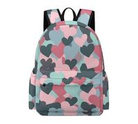 TPISLI Sac à Dos Cœurs 6-10 Ans Enfant Garçon Sac d'École Amour Cœurs CP CE1 Fille Cartable Scolaire Imperméable Grand pour Rentrée Scolaire Voyage et Cours Usage Quotidien