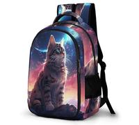 TPISLI Sac À Dos De Filles, Sacs D'école Chat de la Galaxie Pour Des Garçon Sac À Dos Animal Chat D'enfants D'école Idéal Pour Des Étudiants D'école De La Classe 1-6 Sac À Dos De Plein