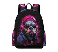 TPISLI Sac À Dos D'école De BouleChienue Français Mignonne Cartable De Chien Imprimé Pour Le Sac De Voyage D'enfants De Filles De Garçons Bookbag Idéal Pour L'école Ou Les Décontracté