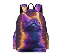 TPISLI Sac à dos d'école Fille Chat Imprimé Adolescent Cartable Enfants Animal Chaton Motif Sac à Dos pour Fille de 3e à 7e Classe, Sac d'école léger Kawaii pour l'école Voyage, Style, 42 x 30 x 15 cm