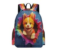 TPISLI Sac à dos d'école Fille Lion Illustration Adolescents Cartable Enfants Design Animal Sac à dos pour filles de 3e à 7e classe, sac d'école léger Kawaii pour l'école Voyage, Style 23, 42 x 30 x