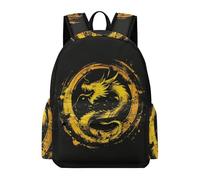 TPISLI Sac à dos d'école Fille Motif Dragon Sac à dos Adolescent Style Chinois Enfants pour Garçons Cartable Convient aux enfants à partir de 8 ans Sac d'école