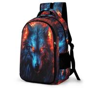 TPISLI Sac À Dos D'école Impression En 3D Cartable Animal Loup Adolescent Cartable Wolves Loup Garçon Personnalité Sac À Dos Pour Enfants