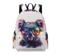 TPISLI Sac à dos d'école pour enfants avec illustration koala pour filles et garçons, sac à dos unisexe léger pour ordinateur portable, Style :, 42 x 30 x 15 cm, Preppy
