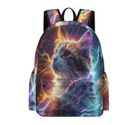 TPISLI Sac à dos d'école pour enfants - Imprimé chat mignon - Sac à dos pour les étudiants du milieu et du primaire - Sac à dos pour voyage, camping, randonnée, Style-3, 42 x 30 x 15 cm, Preppy