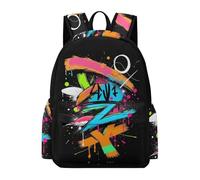 TPISLI Sac à Dos Design Graffiti Enfants 7-11 Ans Cartable Coloré Fille 9 Ans Cartable Durable Grand Léger Loisirs Usage Quotidien Randonnée Promenade