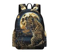 TPISLI Sac à Dos Design Guépard Garçon Fille 7 Ans Cartable Léopard Animal CP CE1 Grand Format Durable pour Ordinateur Portable 15,6 Pouces Cours Voyage Usage Quotidien Rentrée Scolaire