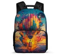 TPISLI Sac à Dos Design Montgolfière Air Ballon École Primaire pour Enfants, Cartable Coloré Sac Scolaire Enfants, School Bag, Promenade Randonnée, Usage Quotidien, Cadeau